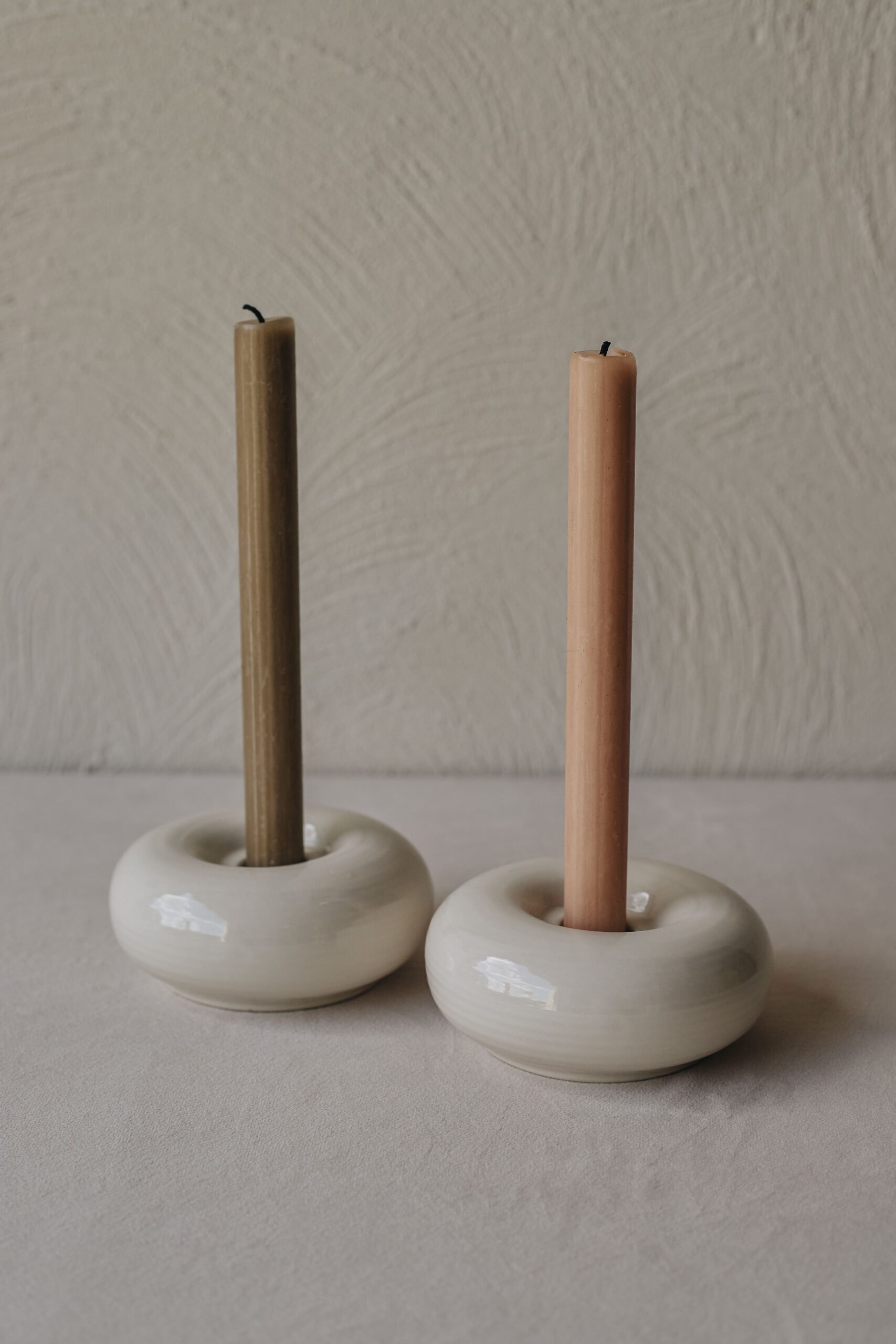 Ceramiczne świeczniki w stylu minimal vintage - Manufaktura Staroci