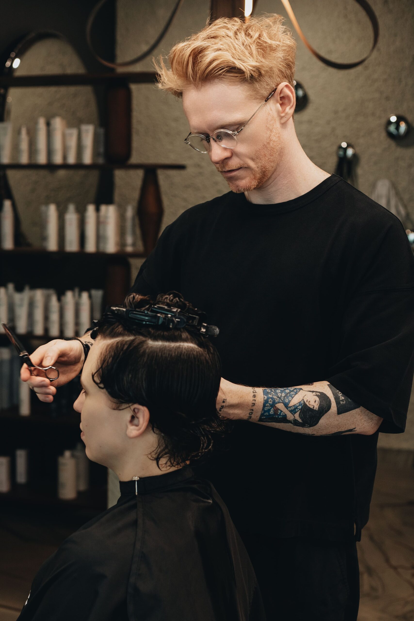 Stylizacja włosów klientki w Sebastian Hubert Studio