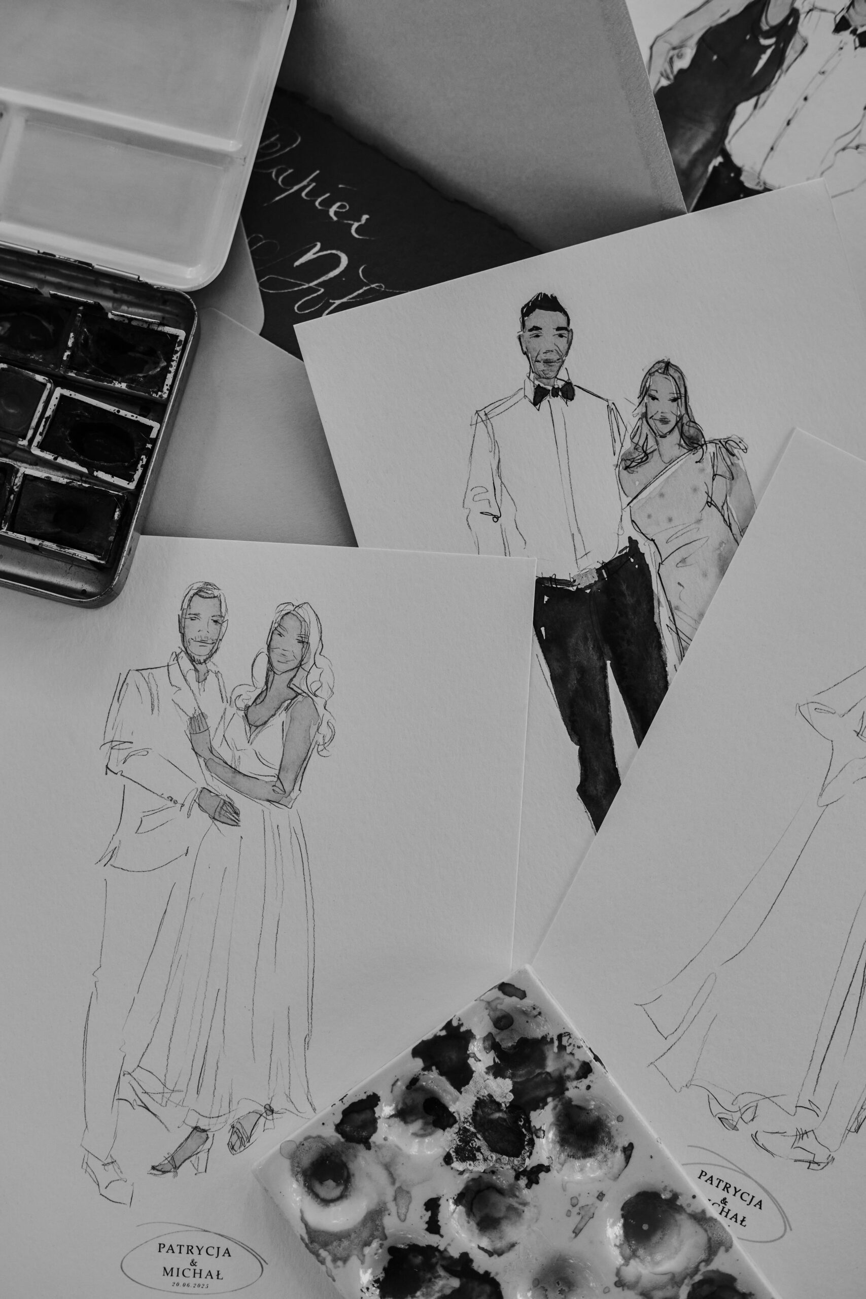 Papier Miłości ilustracje - fotografia produktowa